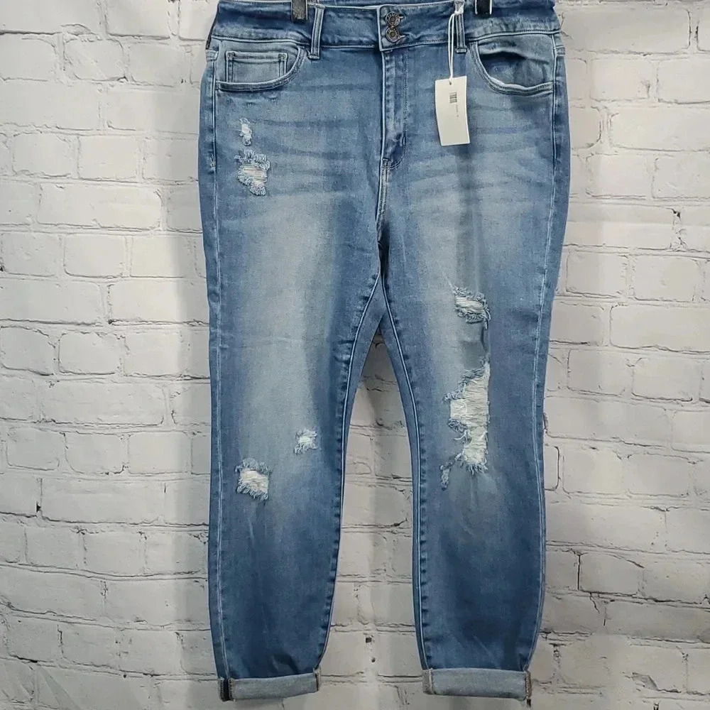 Cello Distressed Cropped Skinny Jeans Size 18 NWT